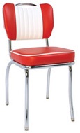 921-HB SHMB Chair. Baron Red with White Insert and White Piping